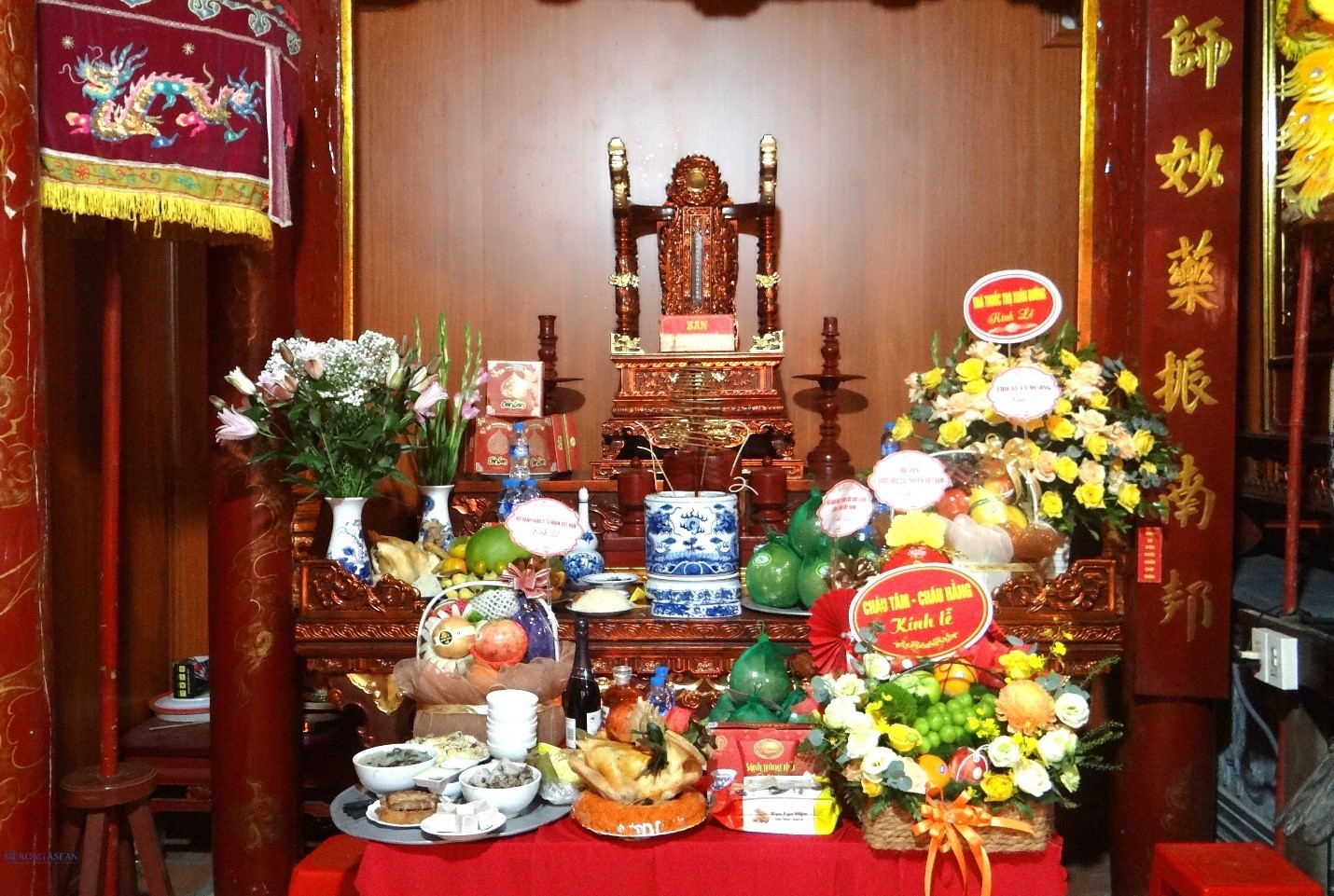 Lễ an vị ngai và bài vị Thánh phụ, Thánh mẫu Đại danh y – Thiền sư Tuệ Tĩnh tại Đền Xưa