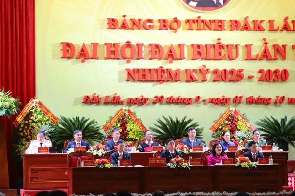 Đắk Lắk: Đại hội đại biểu Đảng bộ tỉnh lần thứ I nhiệm kỳ 2025-2030 với phương châm hành động" Đoàn kết- Dân chủ- Kỷ cương- Đột phá- Phát triển"