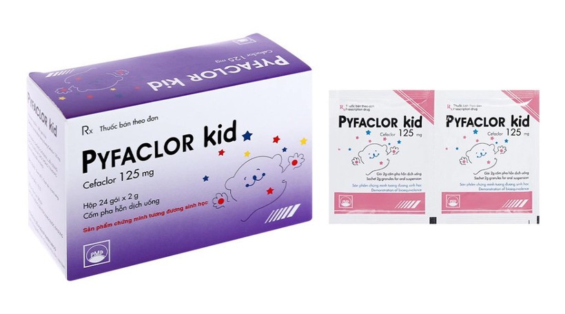 Hình ảnh sản phẩm thuốc Cốm pha hỗn dịch uống Pyfaclor Kid (Cefaclor 125mg).