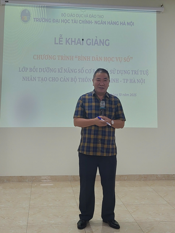 FBU khai giảng lớp “Bình dân học vụ số” đầu tiên: Đưa AI và kỹ năng số tới tận cán bộ cơ sở xã Mê Linh FBU khai giảng lớp “Bình dân học vụ số” đầu tiên: Đưa AI và kỹ năng số tới tận cán bộ cơ sở xã Mê Linh