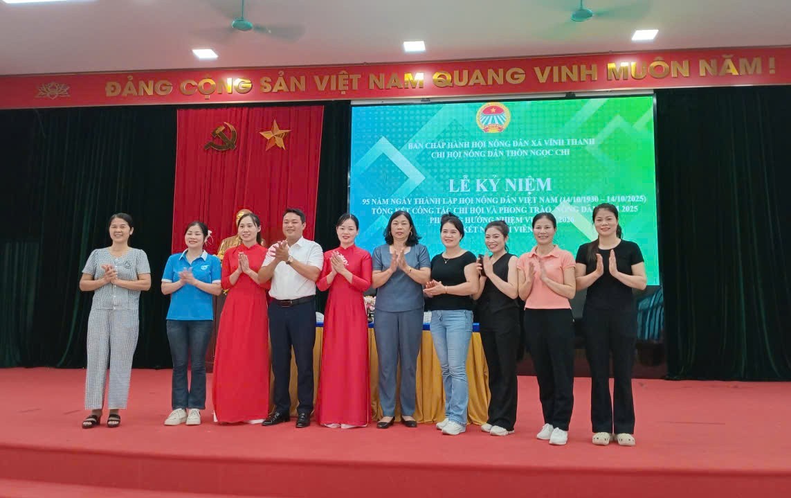 Chi hội Nông dân Thôn Ngọc Chi long trọng tổ chức Lễ mít tinh kỷ niệm 95 năm Ngày thành lập Hội Nông dân Việt Nam và Tổng kết công tác Hội năm 2025