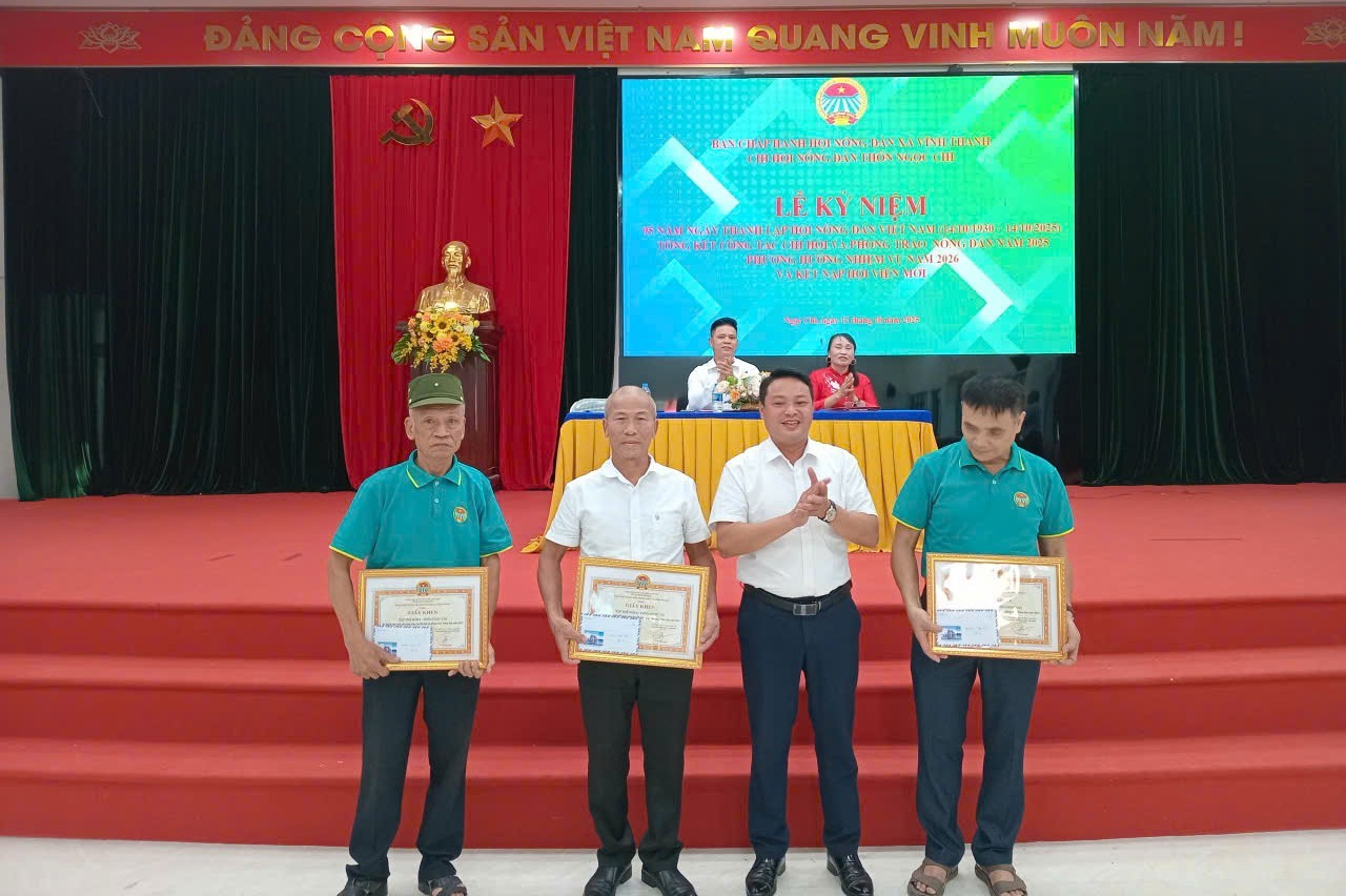 Chi hội Nông dân Thôn Ngọc Chi long trọng tổ chức Lễ mít tinh kỷ niệm 95 năm Ngày thành lập Hội Nông dân Việt Nam và Tổng kết công tác Hội năm 2025