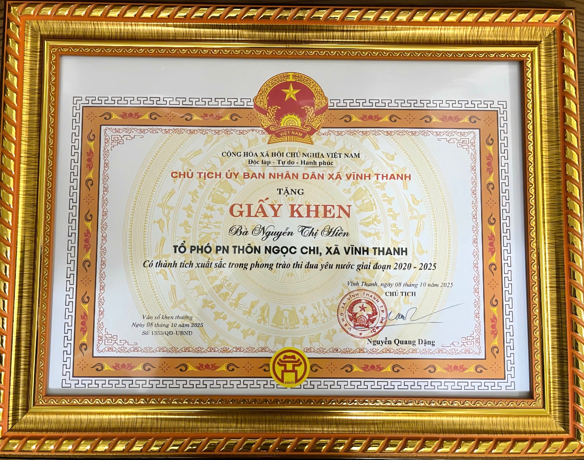 Bà Nguyễn Thị Hiền – tấm gương phụ nữ tiêu biểu trong phong trào thi đua yêu nước