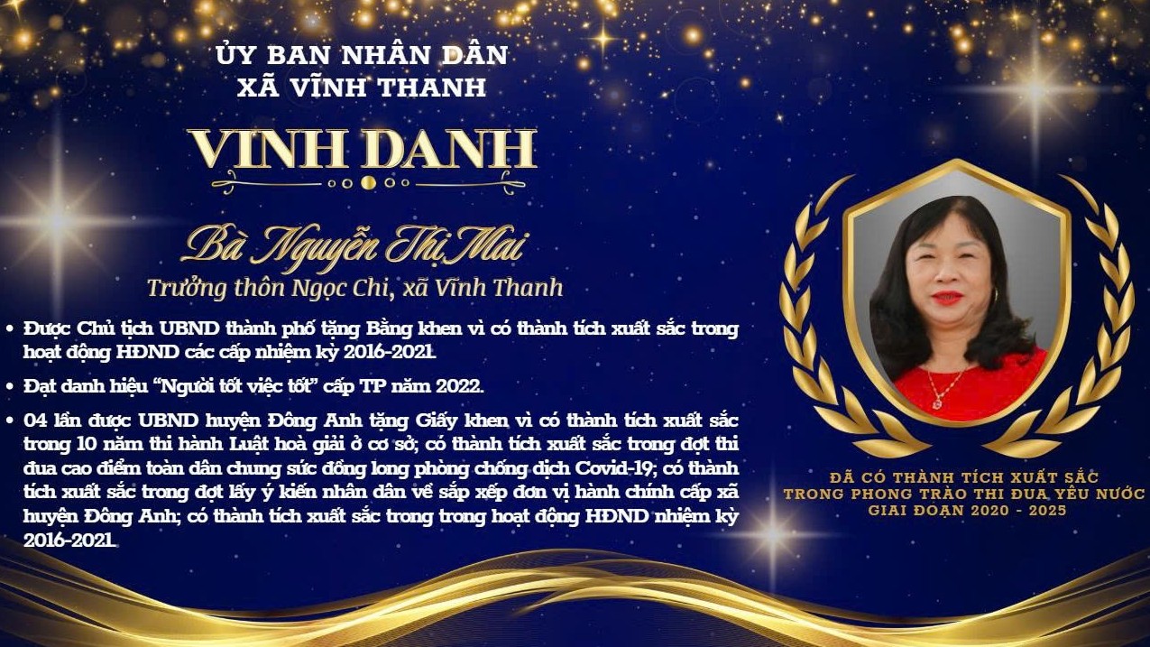 Bà Nguyễn Thị Mai – Nữ trưởng thôn tiêu biểu, tận tụy với công việc, hết lòng vì nhân dân