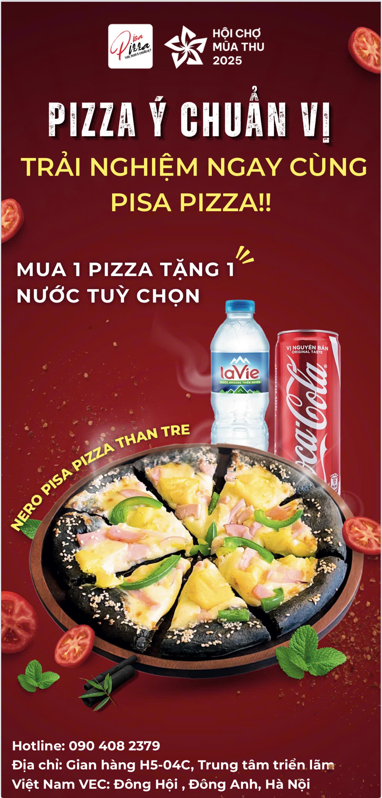 Pisa Pizza – Thương hiệu Việt Nam đại diện nghệ thuật ẩm thực pizza tại hội chợ mùa thu 2025