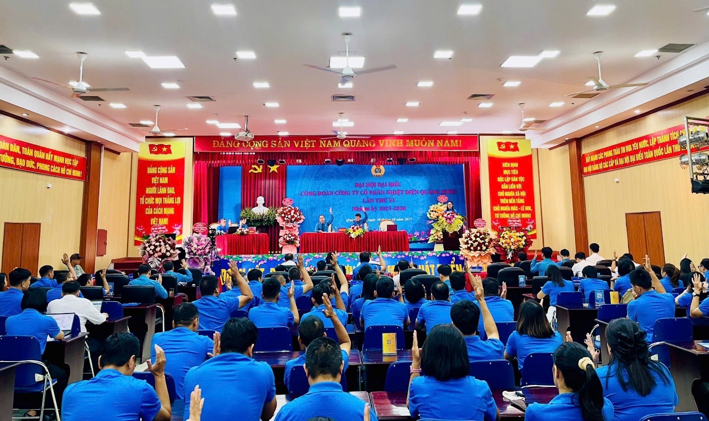 Đại hội Công đoàn Công ty cổ phần Nhiệt điện Quảng Ninh - Khẳng định bản lĩnh, trí tuệ người lao động ngành điện Đại hội Công đoàn Công ty cổ phần Nhiệt điện Quảng Ninh - Khẳng định bản lĩnh, trí tuệ người lao động ngành điện