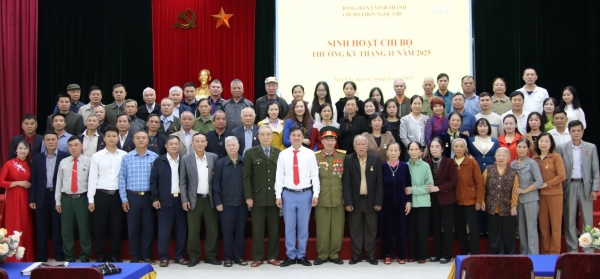 Chi bộ thôn Ngọc Chi, xã Vĩnh Thanh, Hà Nội sinh hoạt thường kỳ tháng 11/2025