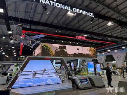 Các sản phẩm Công nghiệp quốc phòng công nghệ cao của Viettel trưng bày tại Triển lãm Quốc phòng quốc tế Việt Nam năm 2024. Ảnh: Internet