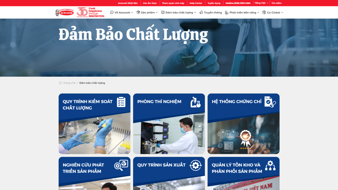 Acecook Việt Nam ra mắt website mới nhân dịp kỷ niệm 30 năm ngày bán hàng đầu tiên Acecook Việt Nam ra mắt website mới nhân dịp kỷ niệm 30 năm ngày bán hàng đầu tiên