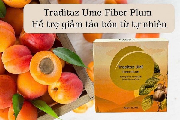 Giảm táo bón với thực phẩm hỗ trợ Traditaz Ume Fiber Plum