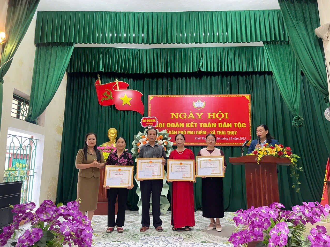 Tổ dân phố Mai Diêm (xã Thái Thụy) tổ chức Ngày hội Đại đoàn kết toàn dân tộc