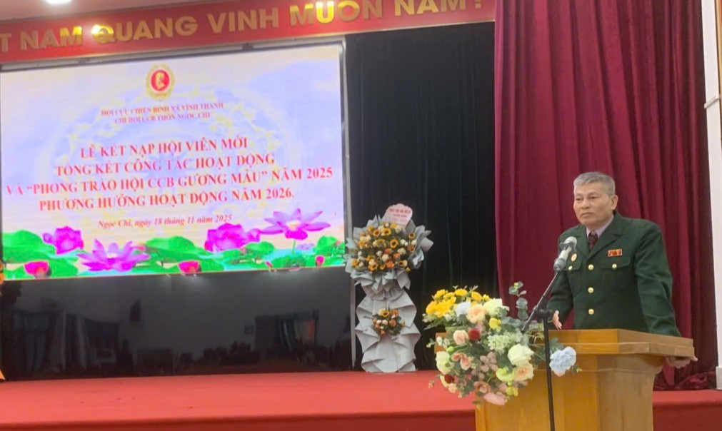 Chi hội Cựu chiến binh thôn Ngọc Chi tổng kết công tác năm 2025, triển khai nhiệm vụ năm 2026