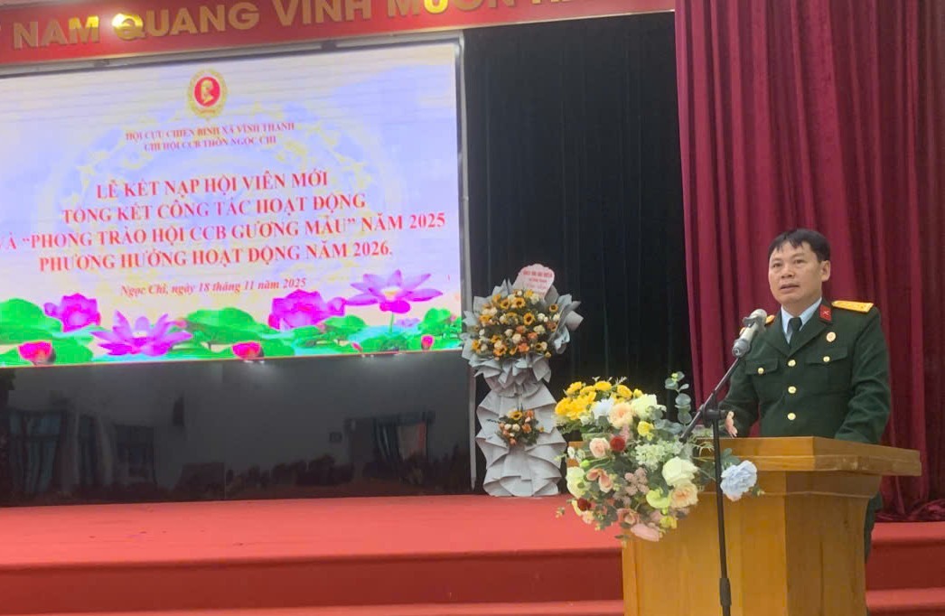 Chi hội Cựu chiến binh thôn Ngọc Chi tổng kết công tác năm 2025, triển khai nhiệm vụ năm 2026 Chi hội Cựu chiến binh thôn Ngọc Chi tổng kết công tác năm 2025, triển khai nhiệm vụ năm 2026