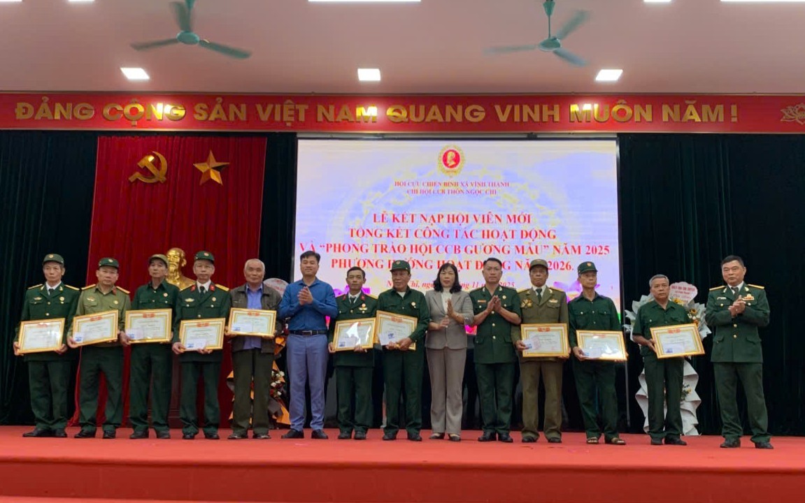 Chi hội Cựu chiến binh thôn Ngọc Chi tổng kết công tác năm 2025, triển khai nhiệm vụ năm 2026 Chi hội Cựu chiến binh thôn Ngọc Chi tổng kết công tác năm 2025, triển khai nhiệm vụ năm 2026