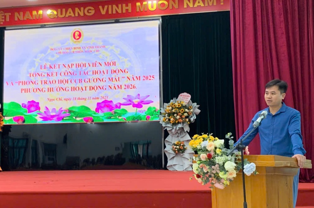 Chi hội Cựu chiến binh thôn Ngọc Chi tổng kết công tác năm 2025, triển khai nhiệm vụ năm 2026