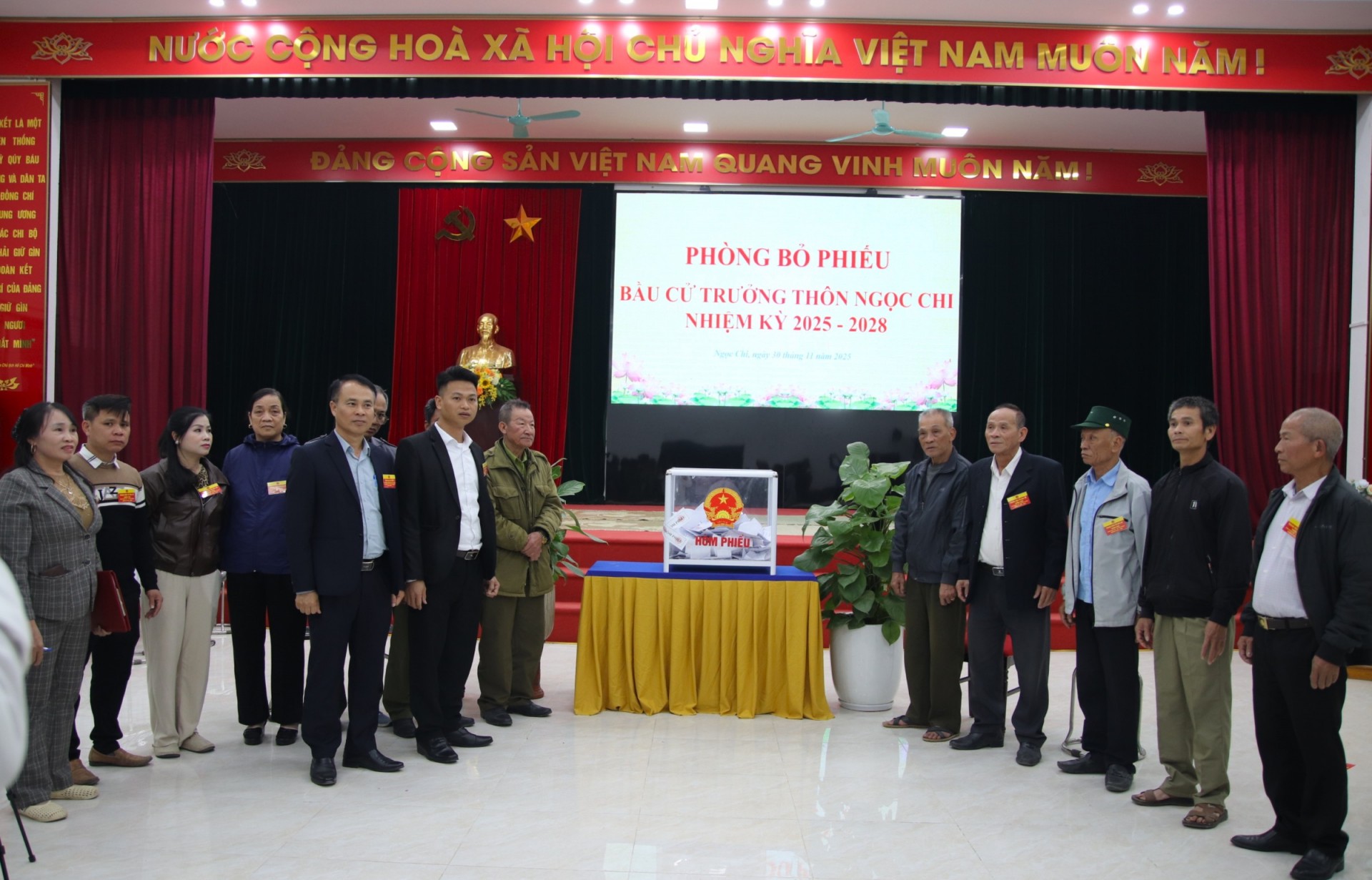 Thôn Ngọc Chi trang trọng tổ chức bầu cử Trưởng thôn nhiệm kỳ 2025 – 2028