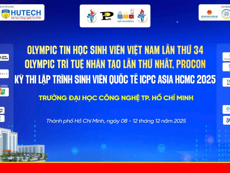 Hơn 800 sinh viên CNTT - AI hội tụ tại TP.HCM tranh tài mùa giải OLP, OlpAI, Procon và ICPC Asia Ho Chi Minh City 2025