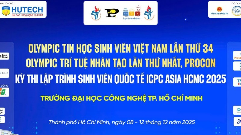 Hơn 800 sinh viên CNTT - AI hội tụ tranh tài mùa giải OLP, OlpAI, Procon và ICPC Asia Ho Chi Minh City 2025