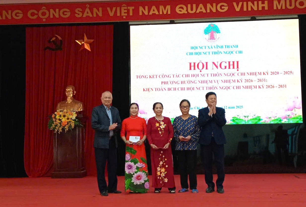 Thôn Ngọc Chi tổ chức hội nghị tổng kết công tác Chi hội Người cao tuổi nhiệm kỳ 2020 – 2025 và triển khai phương hướng nhiệm kỳ 2026 – 2031