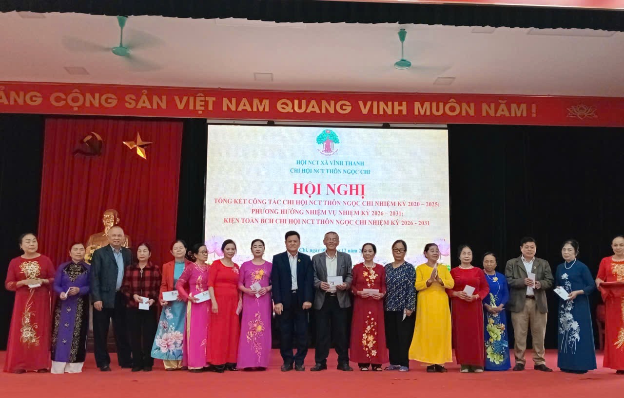 Thôn Ngọc Chi tổ chức hội nghị tổng kết công tác Chi hội Người cao tuổi nhiệm kỳ 2020 – 2025 và triển khai phương hướng nhiệm kỳ 2026 – 2031
