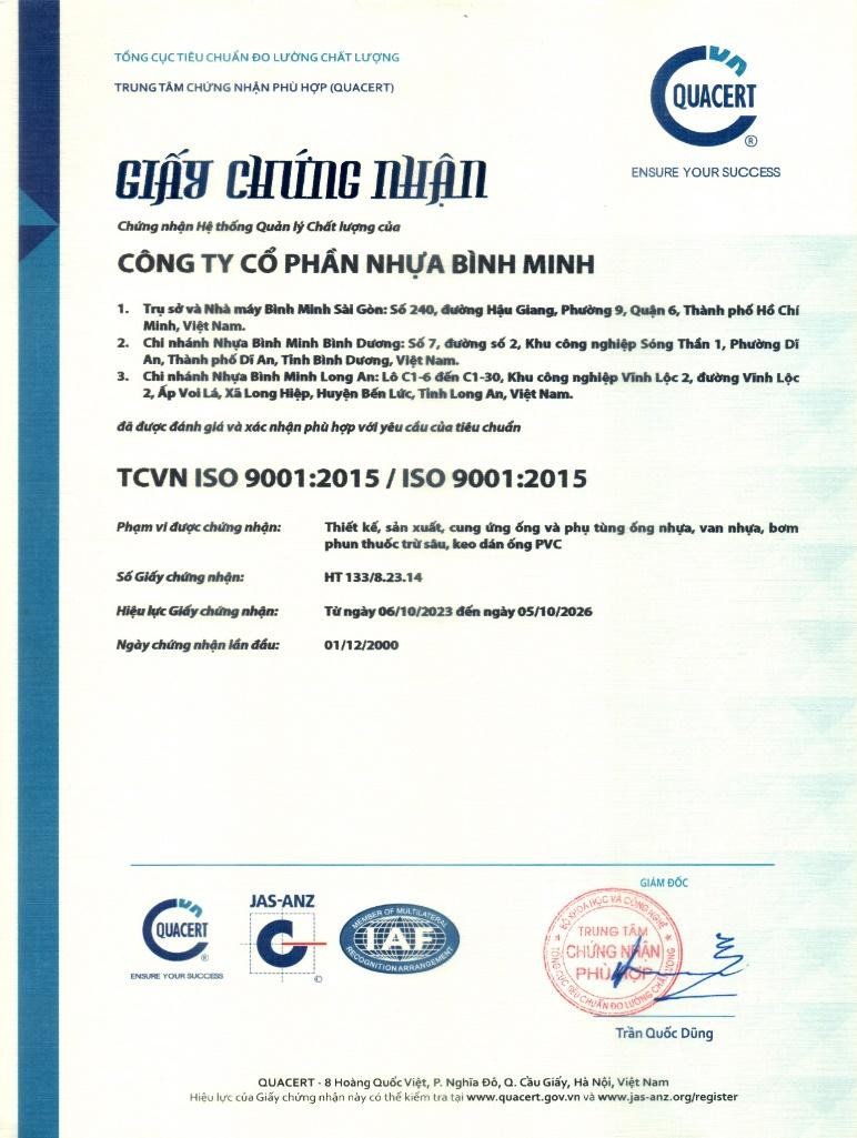 Nhựa Bình Minh thương hiệu hơn 45 năm đồng hành cùng công trình Việt