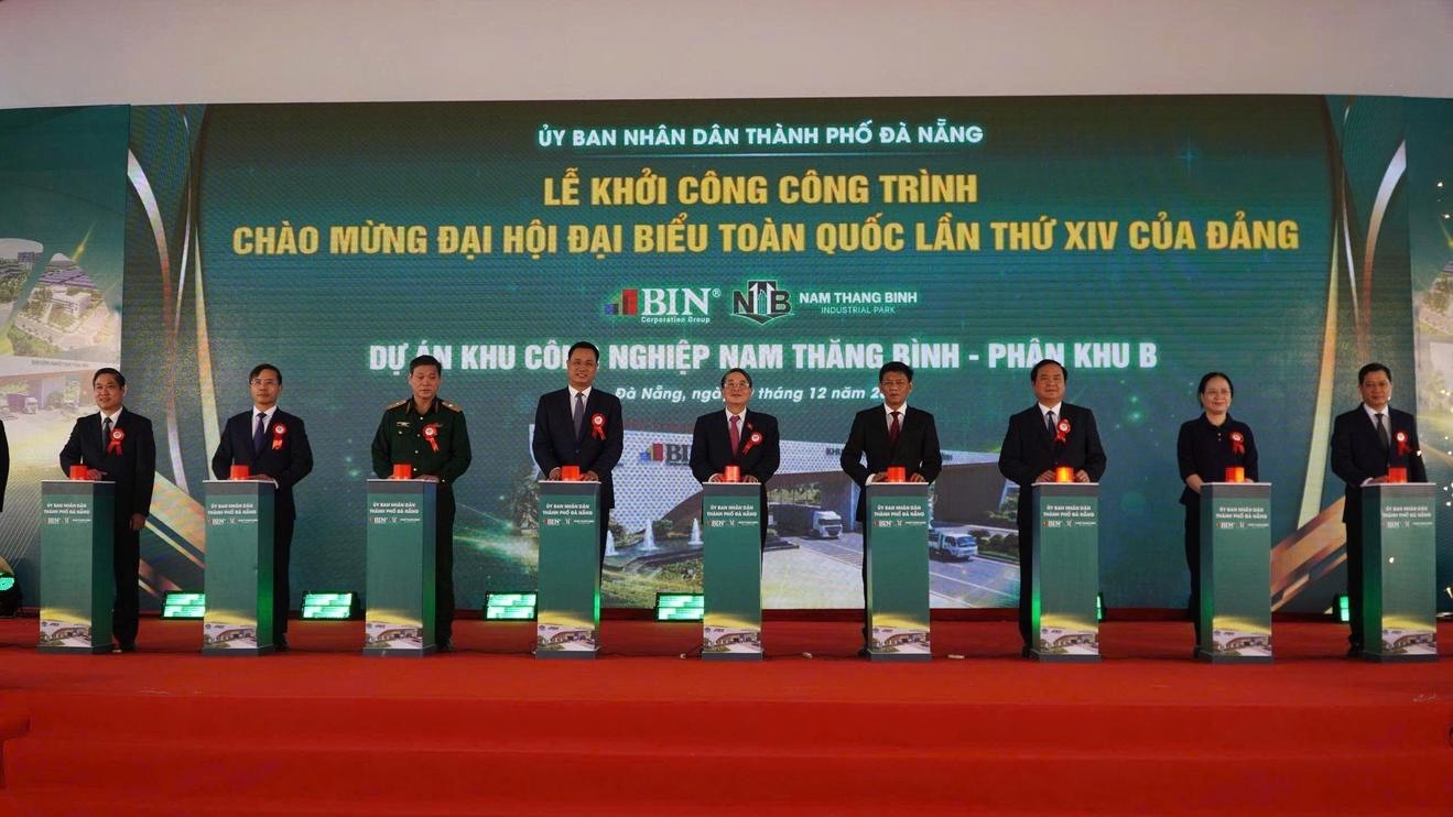 Đà Nẵng khởi công Dự án Phân khu B – Khu công nghiệp Nam Thăng Bình tổng vốn đầu tư hơn 3.373 tỷ đồng