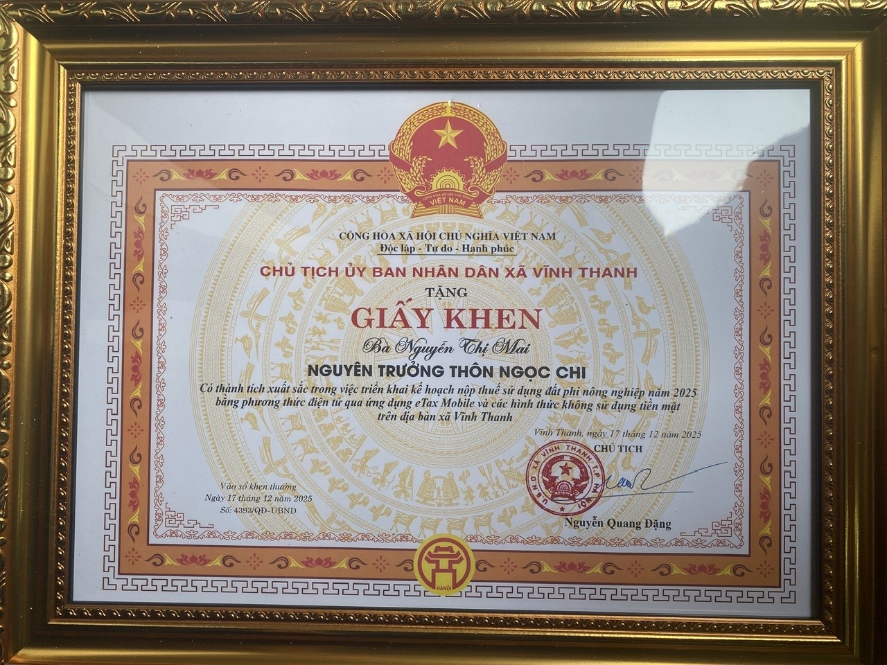 Đồng chí Nguyễn Thị Mai – Người đặt nền móng vững chắc cho những thành tựu hôm nay của thôn Ngọc Chi