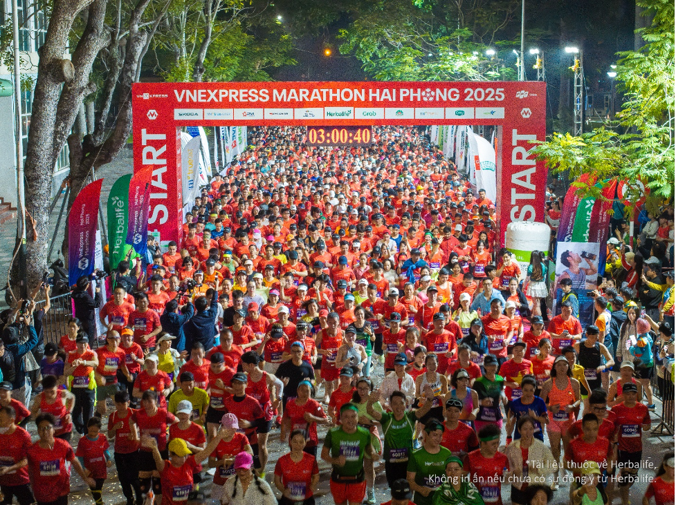 Hơn 14.000 vận động viên tham gia giải VnExpress Marathon Hải Phòng 2025