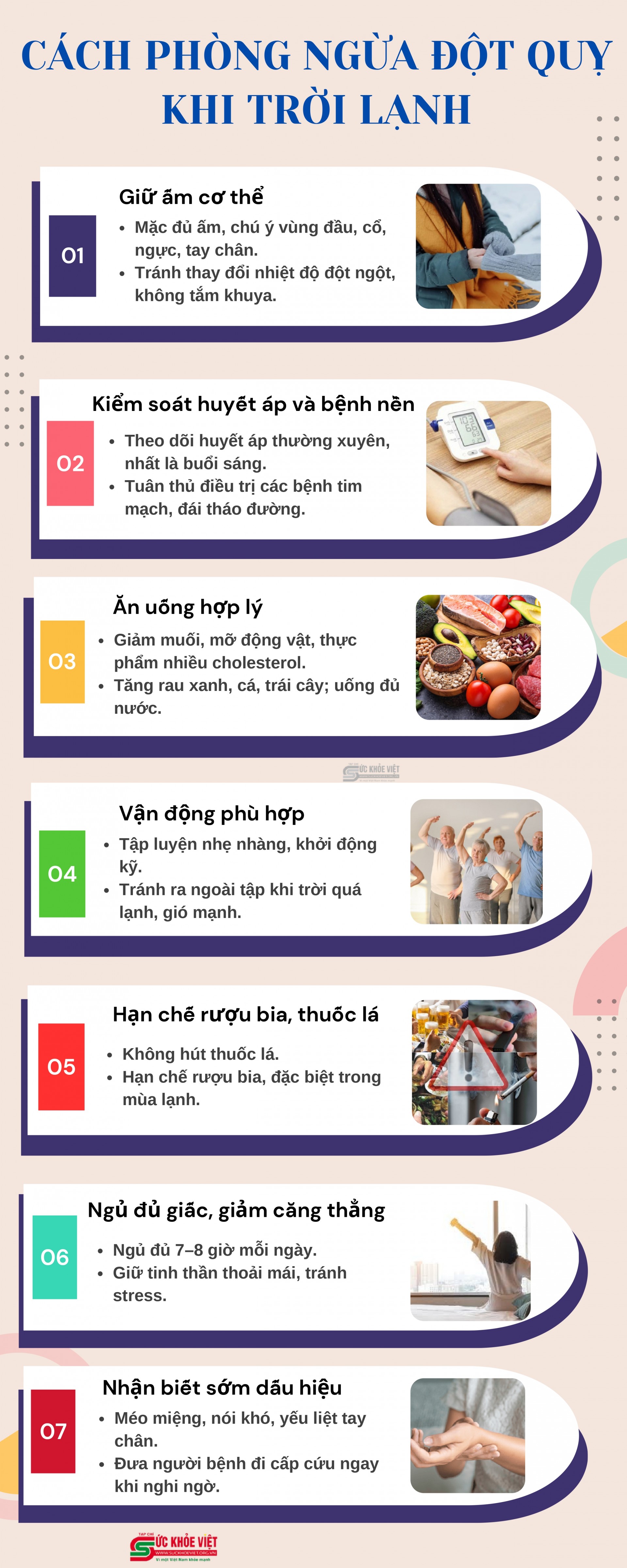 [Infographic] Cách phòng ngừa đột quỵ khi trời lạnh