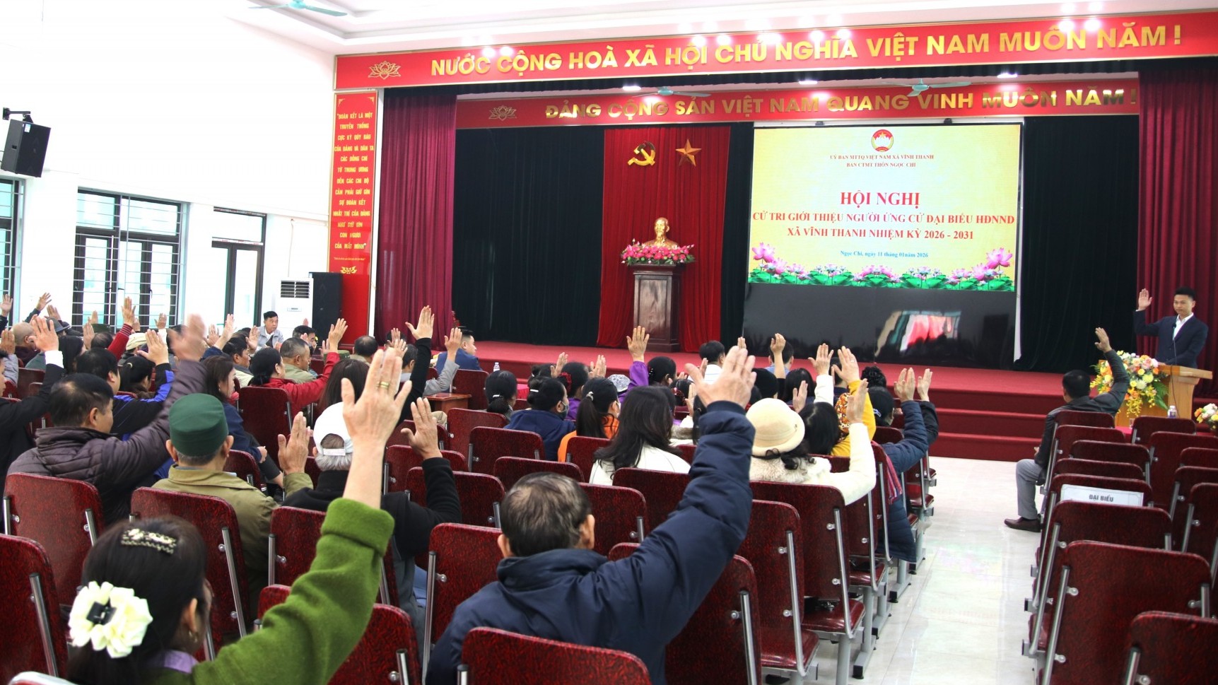 Thôn Ngọc Chi tổ chức hội nghị cử tri giới thiệu người ứng cử đại biểu Hội đồng nhân dân xã nhiệm kỳ 2026 – 2031