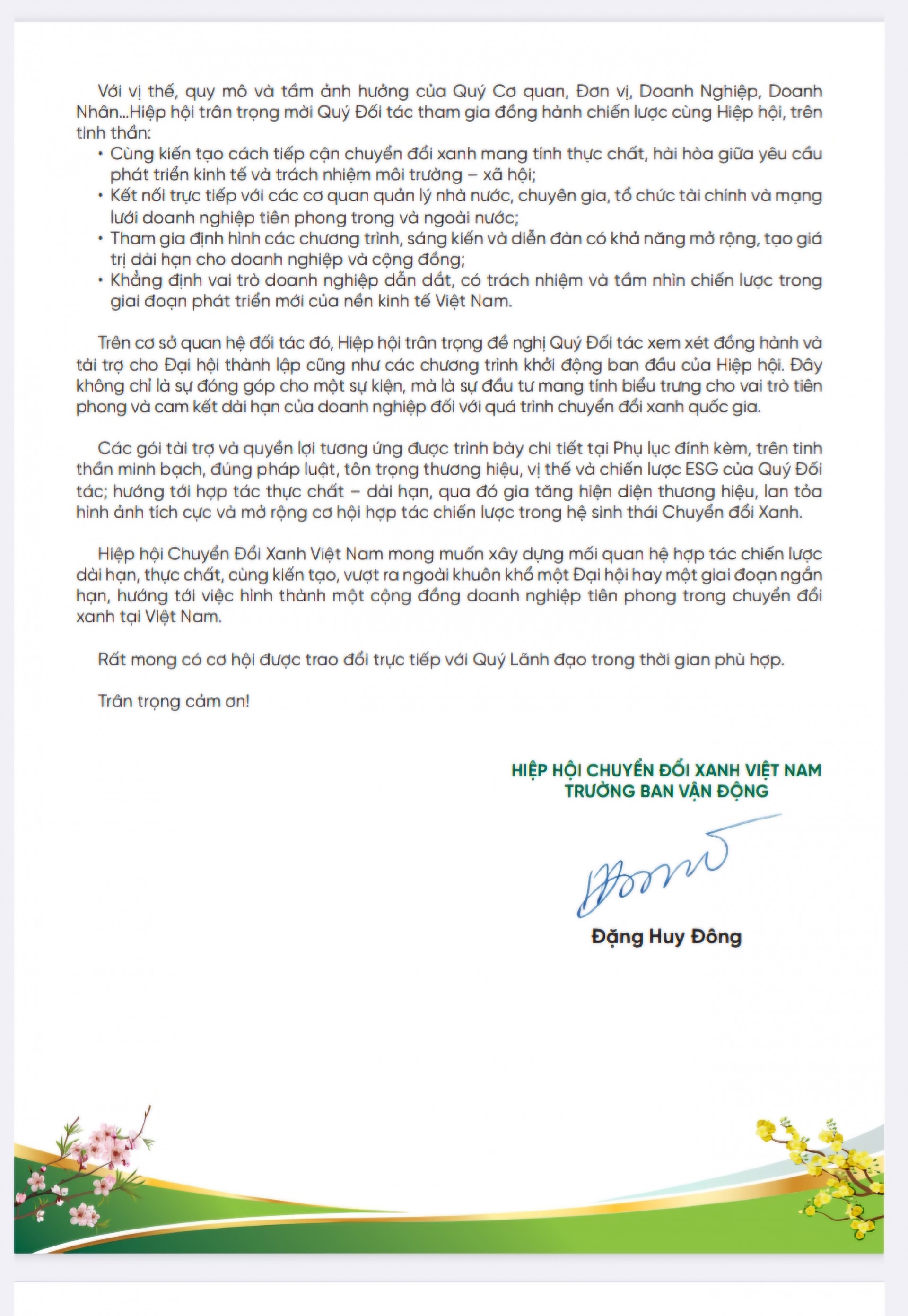 Sắp diễn ra Đại hội Hiệp hội Chuyển đổi Xanh Việt Nam nhiệm kỳ I (2025 – 2030)