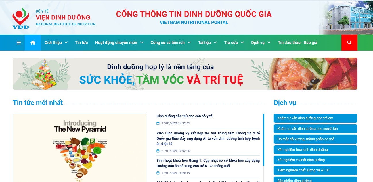 Vận hành Cổng thông tin Dinh dưỡng: Tăng cường truyền thông sức khỏe cộng đồng trên nền tảng số