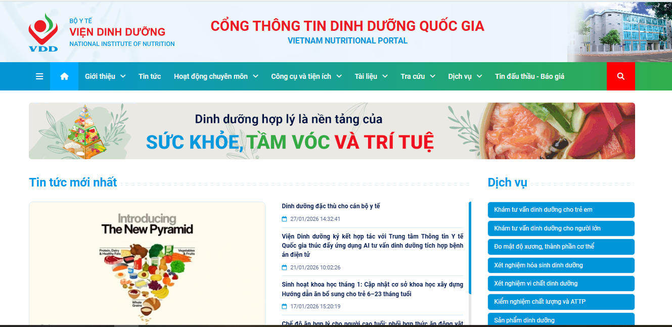 Vận hành Cổng thông tin Dinh dưỡng: Tăng cường truyền thông sức khỏe cộng đồng trên nền tảng số