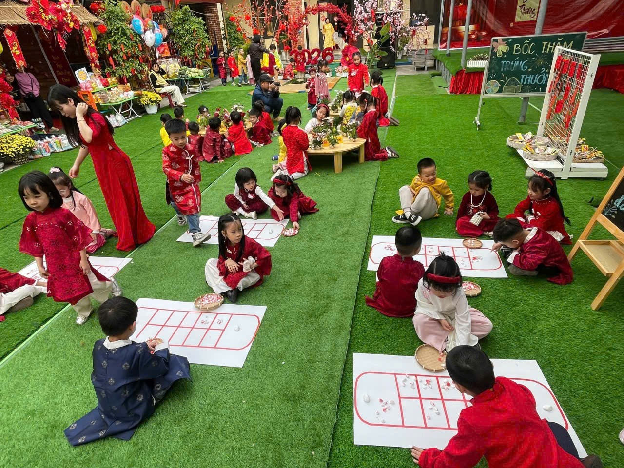 Trường Mầm non Hoa Hồng Phát Diệm tổ chức chương trình trải nghiệm “Xuân yêu thương – Tết an toàn” năm 2026 đầy sắc màu và ý nghĩa