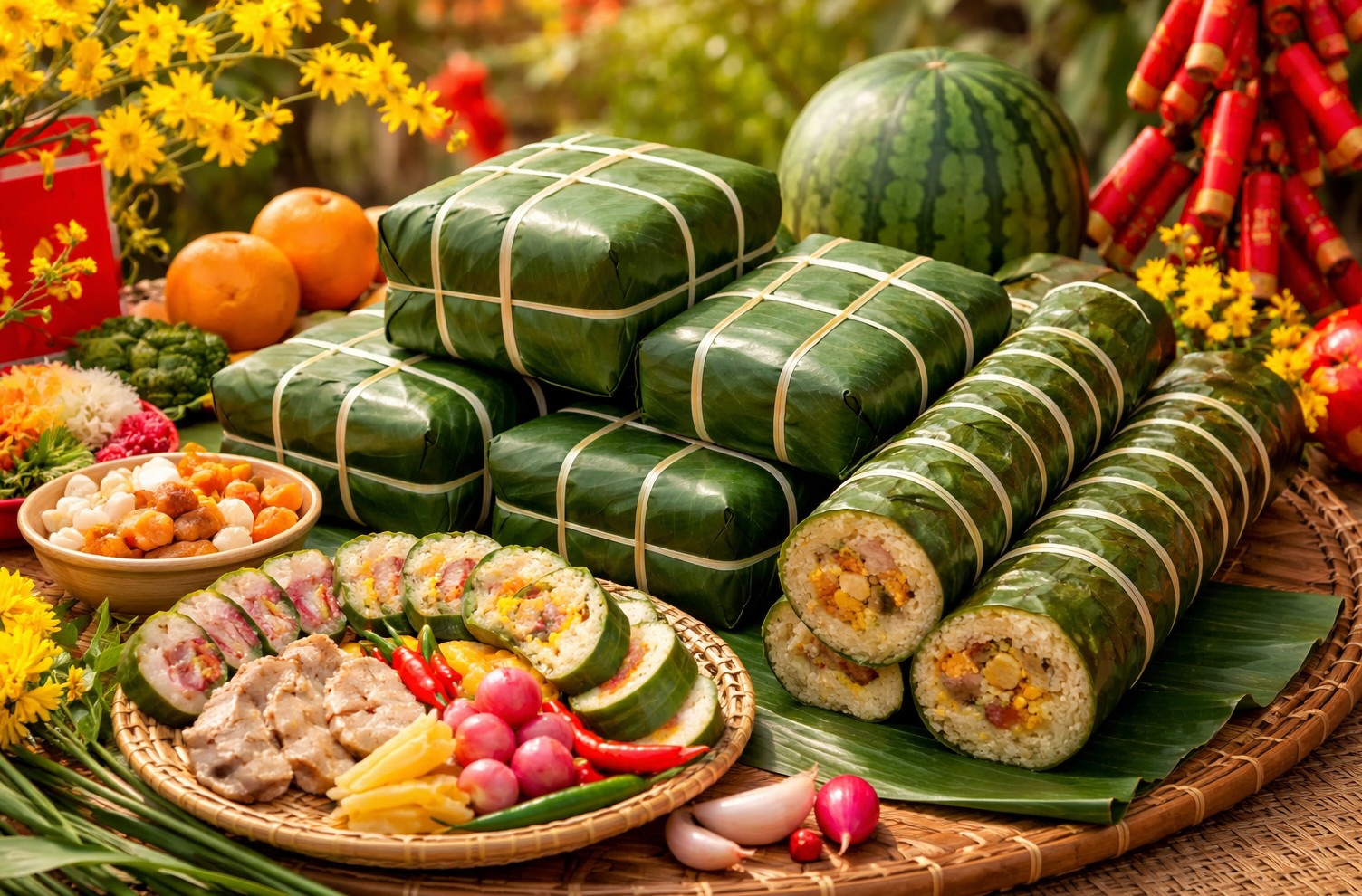 Bánh chưng, bánh tét: Giá trị dinh dưỡng và cách ăn không lo tăng cân ngày Tết