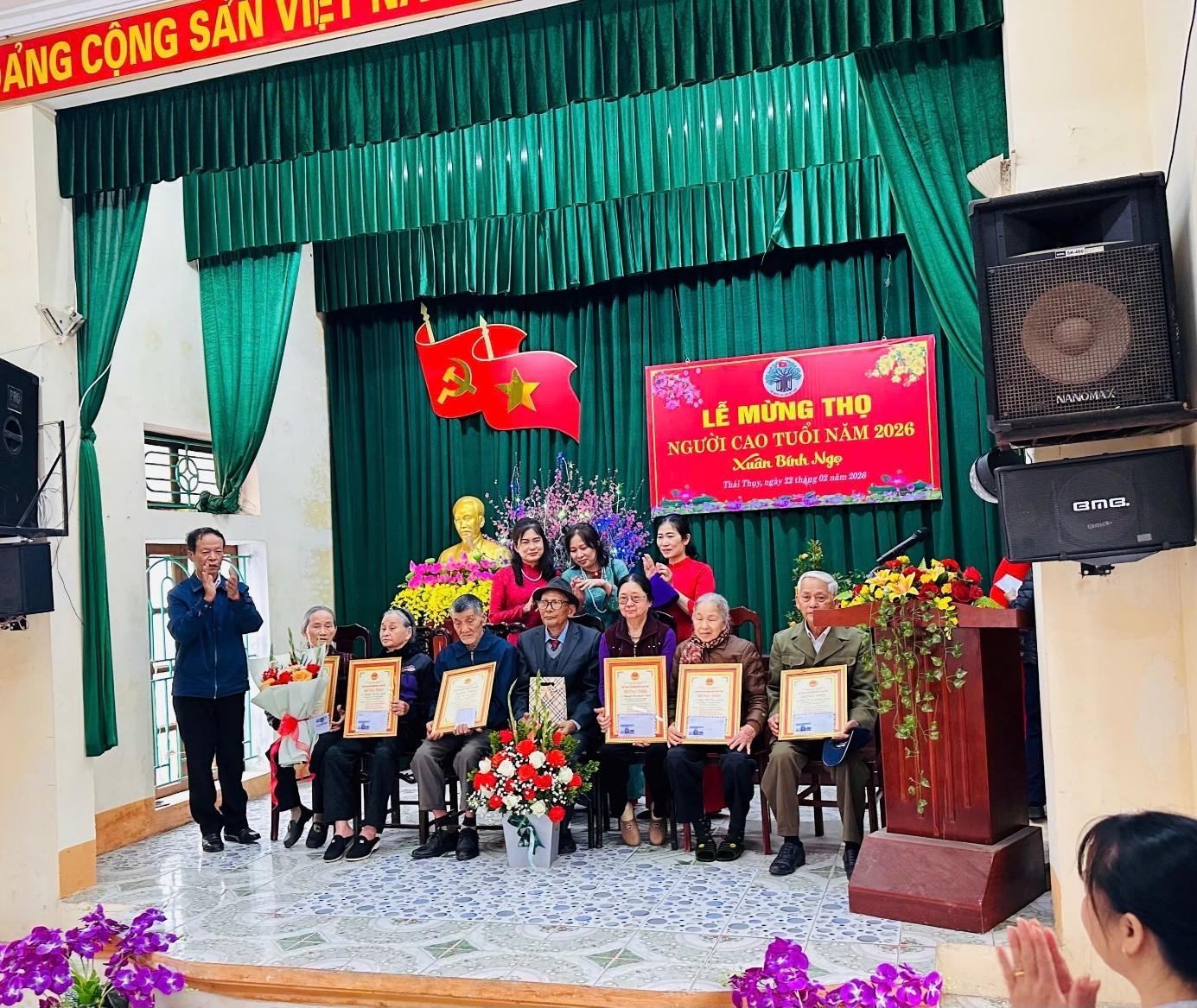 Lễ mừng thọ Người cao tuổi thôn Mai Diêm Xuân Bính Ngọ 2026 diễn ra trang trọng, ấm áp