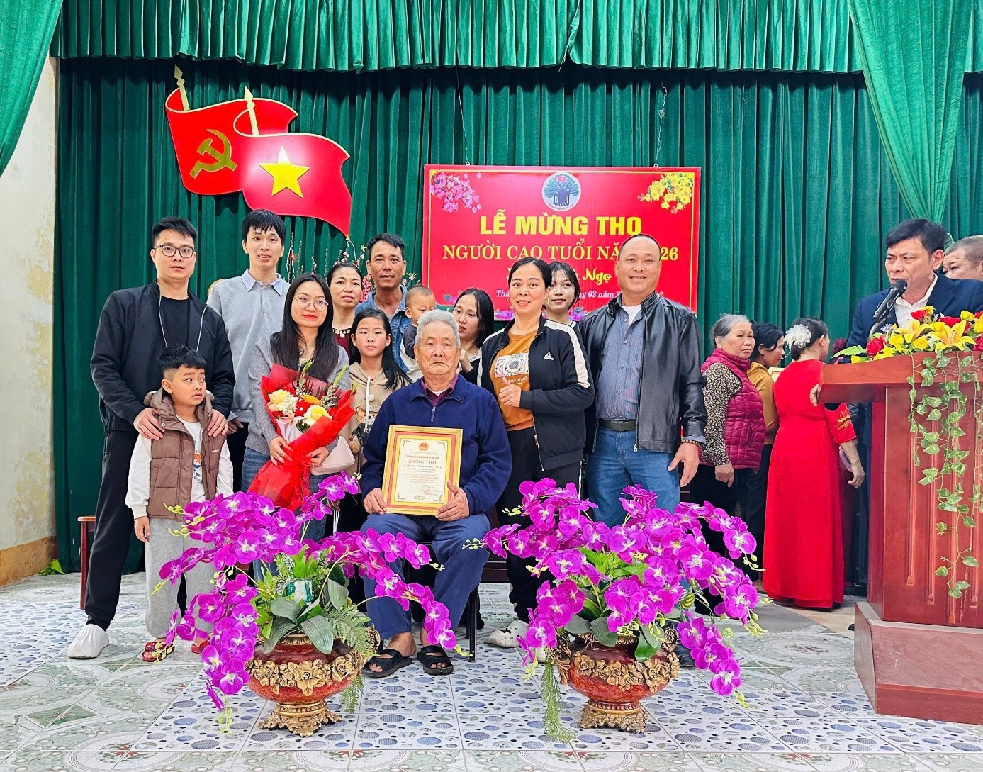 Lễ mừng thọ Người cao tuổi thôn Mai Diêm Xuân Bính Ngọ 2026 diễn ra trang trọng, ấm áp