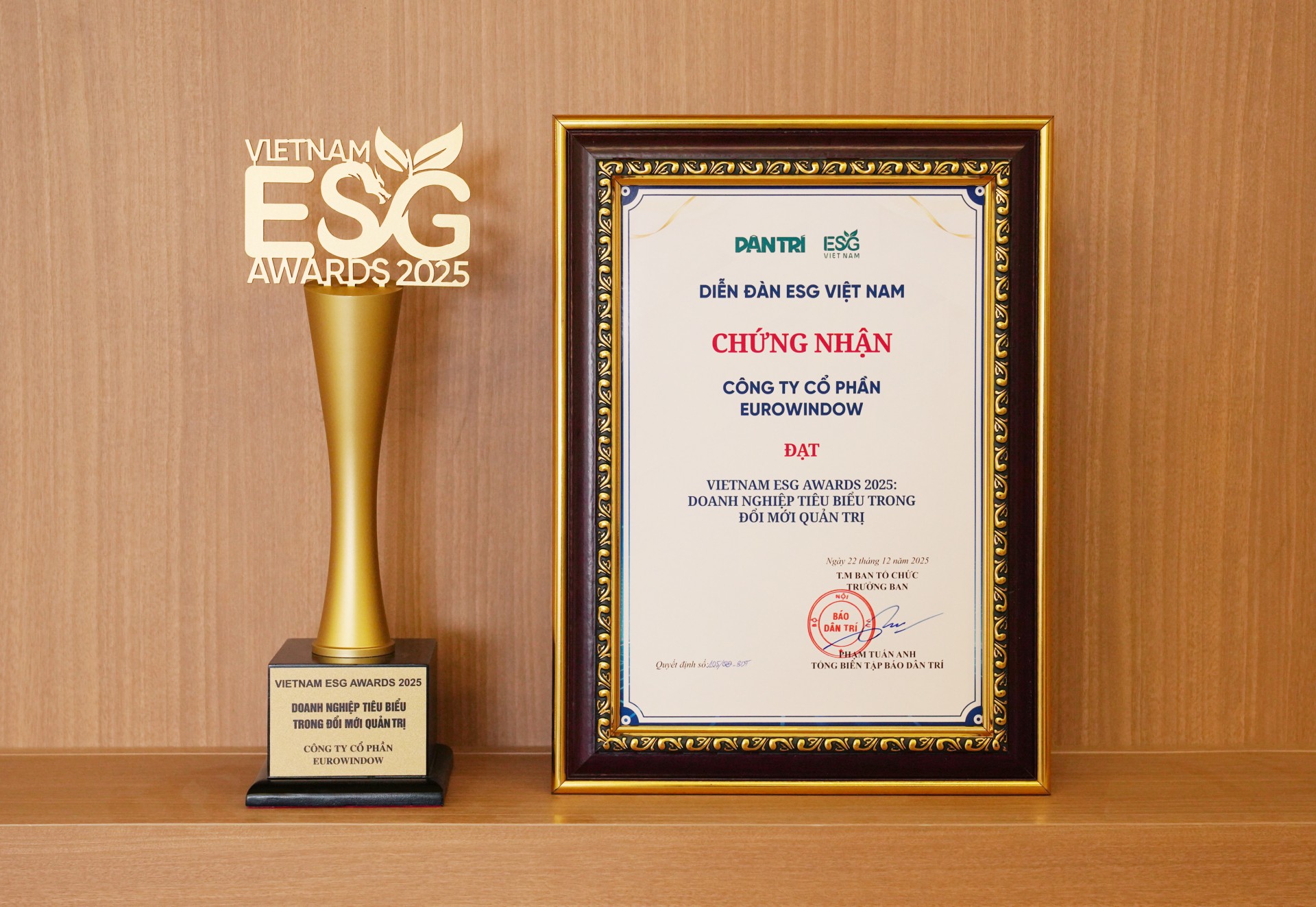 Vietnam Esg Awards: Eurowindow tiếp tục được vinh danh năm thứ hai liên tiếp Vietnam Esg Awards: Eurowindow tiếp tục được vinh danh năm thứ hai liên tiếp
