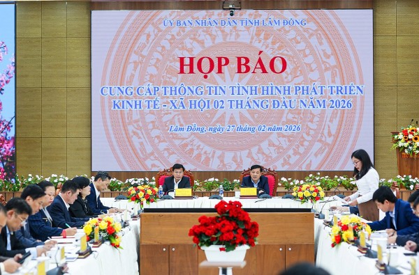 Lâm Đồng: Tình hình kinh tế - xã hội 2 tháng đầu năm 2026 có nhiều khởi sắc