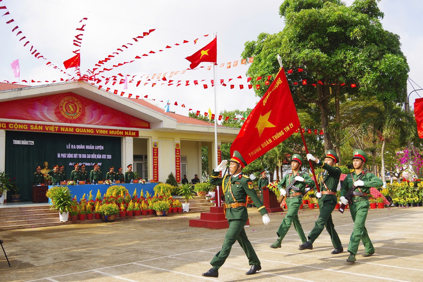 Trung đoàn Thông tin 29 tổ chức Lễ ra quân huấn luyện năm 2026 Trung đoàn Thông tin 29 tổ chức Lễ ra quân huấn luyện năm 2026