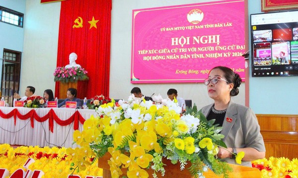 Đắk Lắk: Đơn vị bầu cử số 14 tiếp xúc cử tri trực tiếp tại Xã Krông Bông