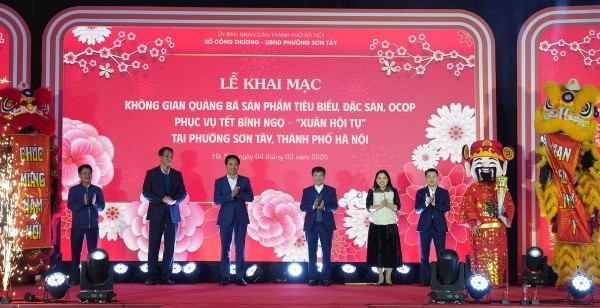 Phường Sơn Tây (TP. Hà Nội): Khai mạc Không gian quảng bá sản phẩm tiêu biểu, đặc sản, OCOP phục vụ Tết Bính Ngọ 2026