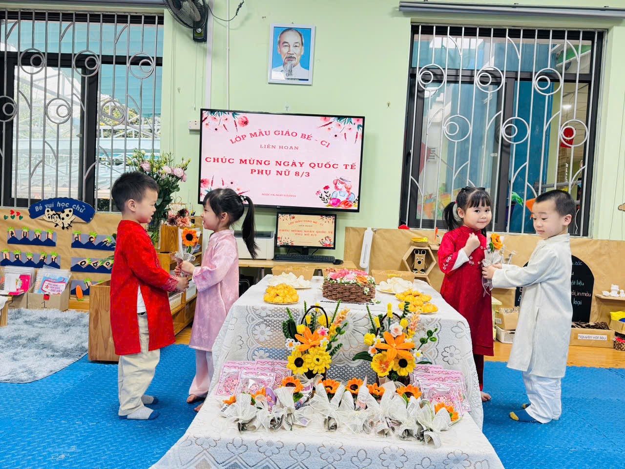 Chuỗi hoạt động ý nghĩa Chào mừng ngày Quốc tế Phụ nữ 8/3 của các bé lớp C1 - Trường Mầm non Sao Mai