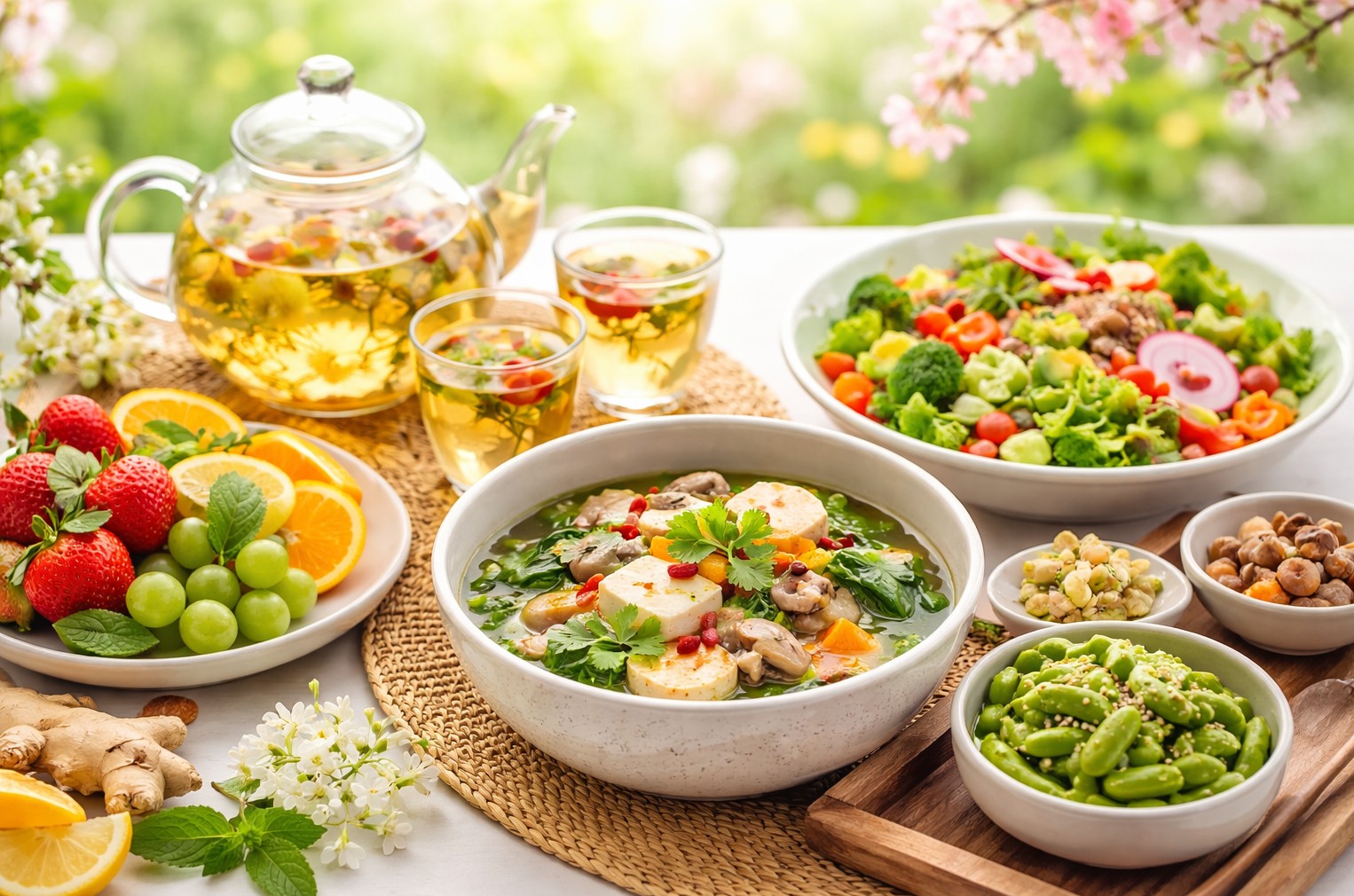 Ẩm thực dưỡng sinh mùa xuân: Nuôi dưỡng cơ thể từ những món ăn thanh đạm