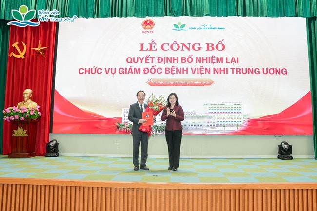 GS.TS Trần Minh Điển tiếp tục giữ cương vị Giám đốc Bệnh viện Nhi Trung ương