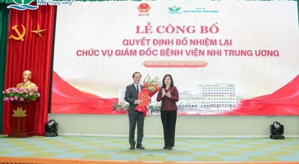 GS.TS Trần Minh Điển tiếp tục giữ cương vị Giám đốc Bệnh viện Nhi Trung ương