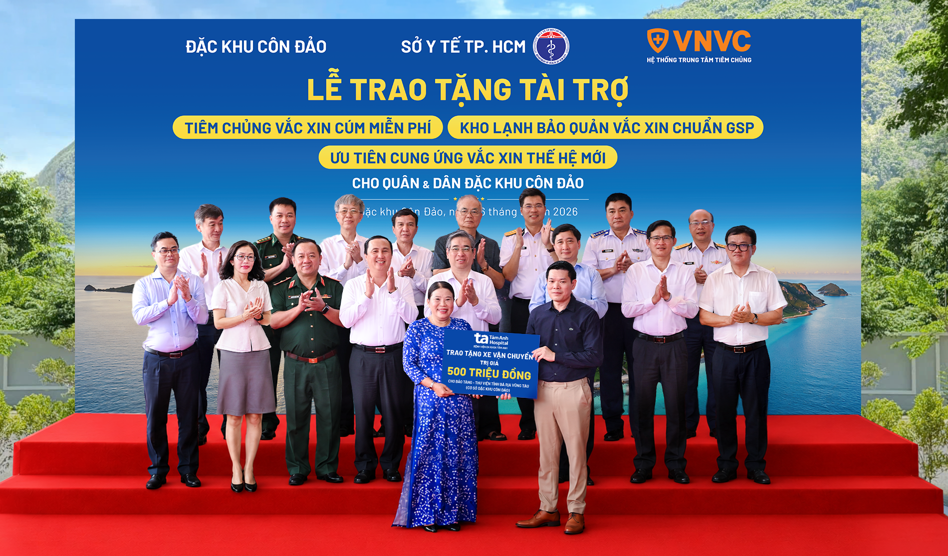 Không còn lo thiếu vắc xin khi Côn Đảo được VNVC hỗ trợ tiêm miễn phí vắc xin cúm 3 năm, tặng kho lạnh chuẩn quốc tế và ưu tiên vắc xin thế hệ mới