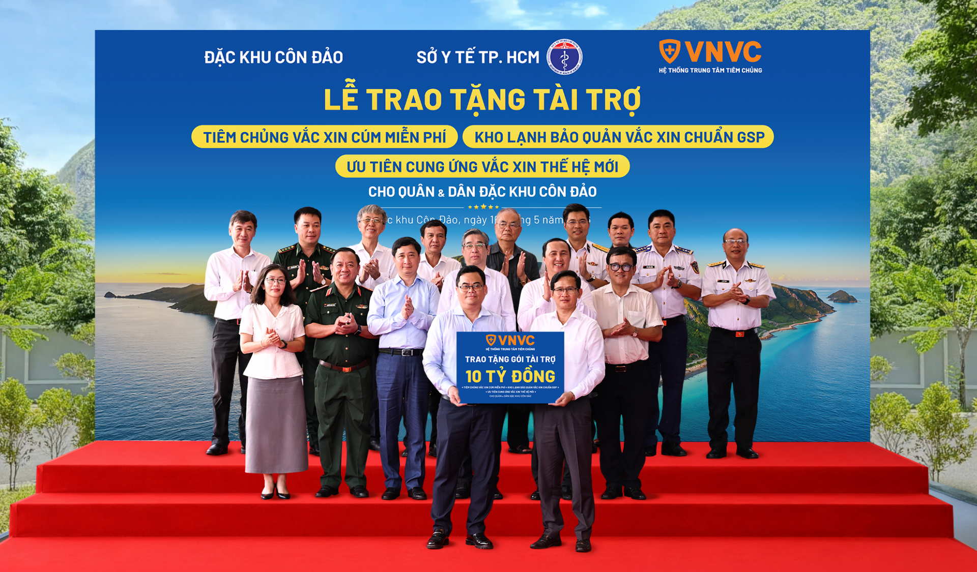 Không còn lo thiếu vắc xin khi Côn Đảo được VNVC hỗ trợ tiêm miễn phí vắc xin cúm 3 năm, tặng kho lạnh chuẩn quốc tế và ưu tiên vắc xin thế hệ mới