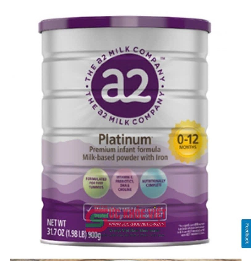 ​Cảnh báo khẩn: Thu hồi 3 lô sữa bột công thức a2 Platinum Premium cho trẻ 0-12 tháng tuổi nhiễm độc tố vi khuẩn
