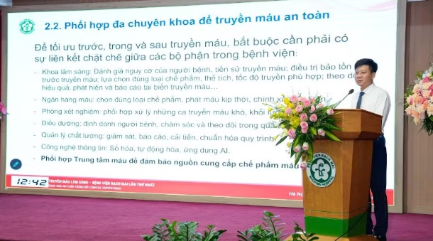 An toàn truyền máu cần được nhìn nhận như một cấu phần chiến lược của y học hiện đại An toàn truyền máu cần được nhìn nhận như một cấu phần chiến lược của y học hiện đại